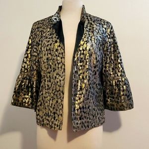 Chicos Metalic "Animal Print" Swing Jacket